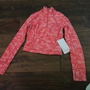 lulu half zipped cropped jacket